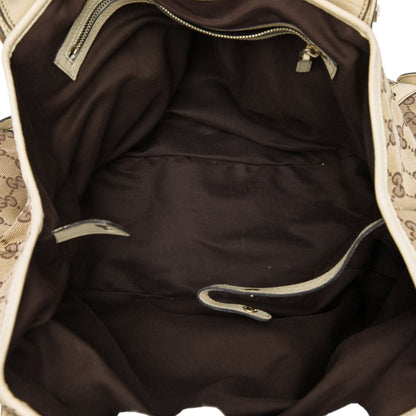 Gucci Canvas Horsebit Pelham Shoulder Bag