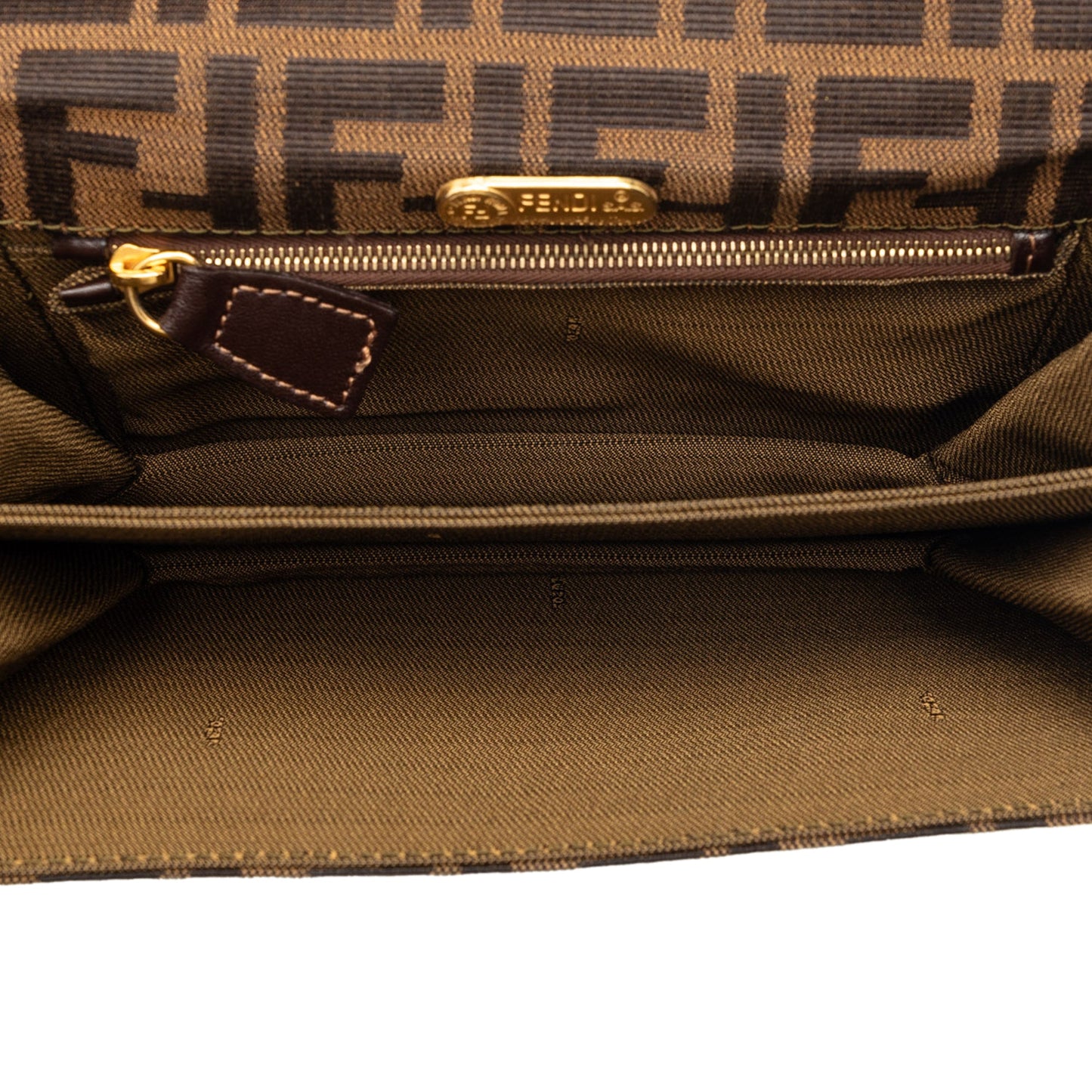 Fendi Zucca Canvas Shoulder Bag