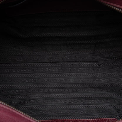 Prada Vitello Daino Zip Top Convertible Tote