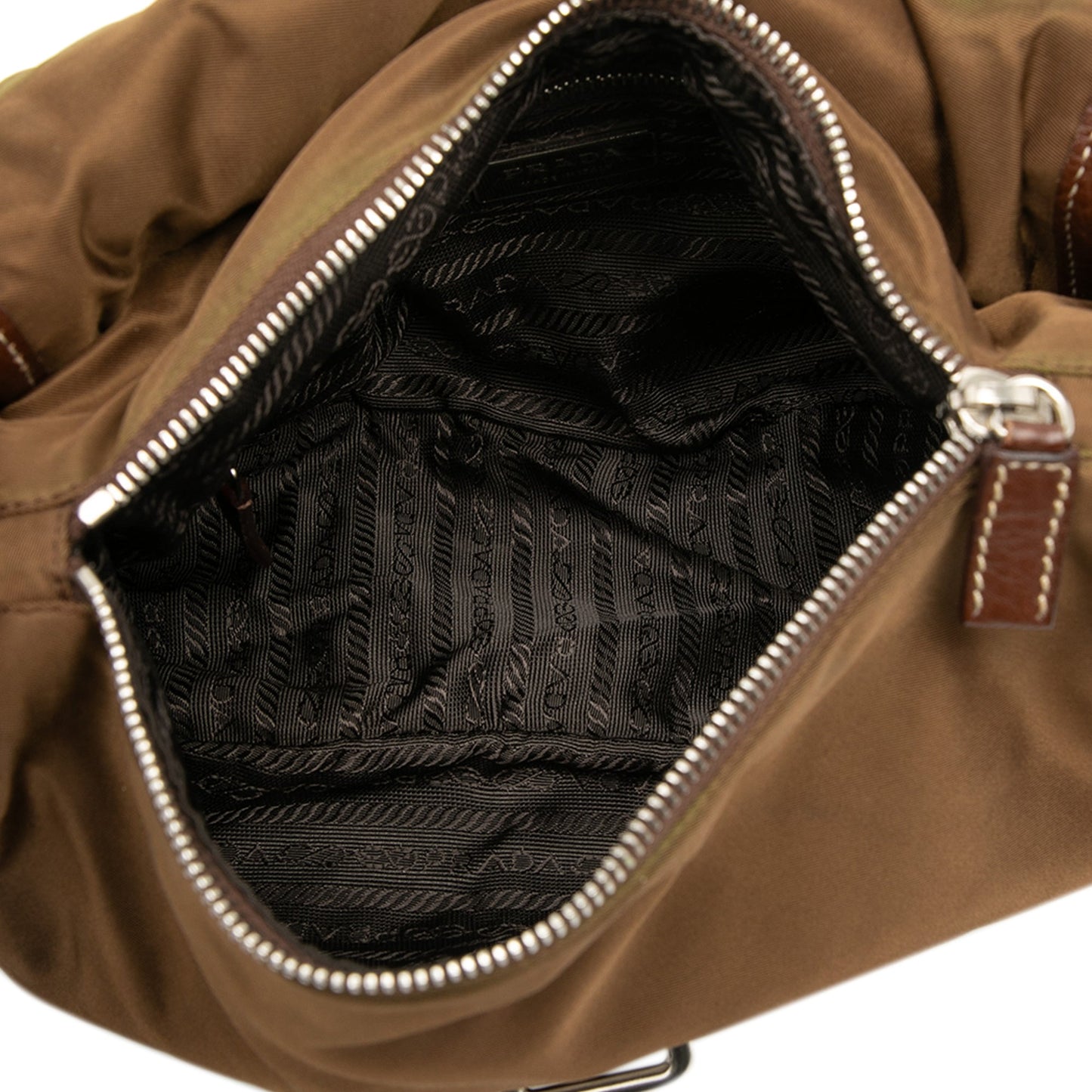 Prada Leather and Tessuto Shoulder Bag