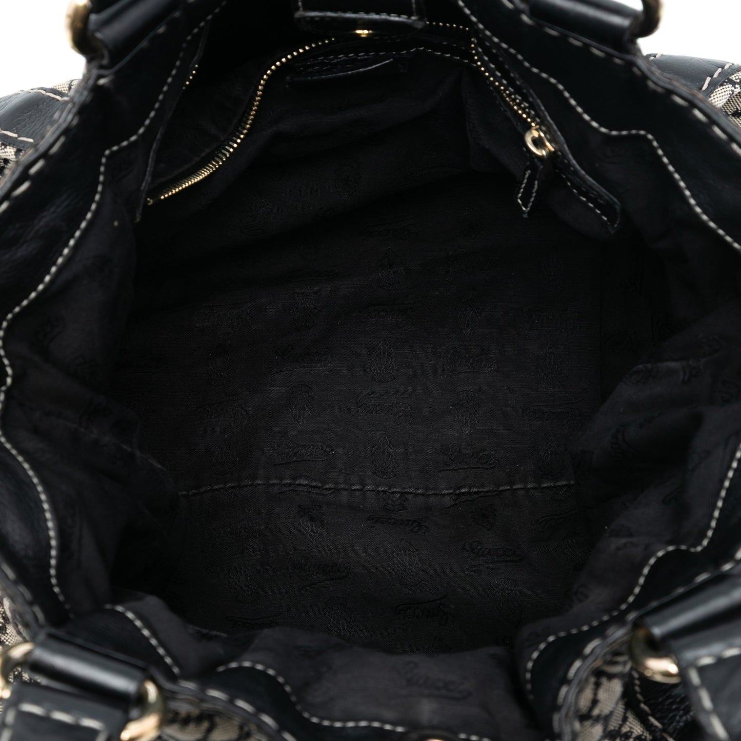 Gucci Diamante Canvas Crest Satchel