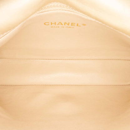 Chanel Small Quilted Iridescent Lambskin Pearl CC Crystal Flap
