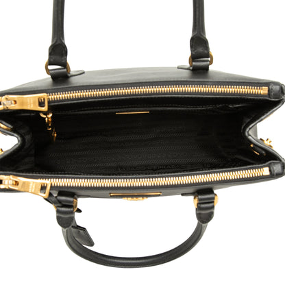 Prada Small Saffiano Lux Galleria Double Zip Satchel