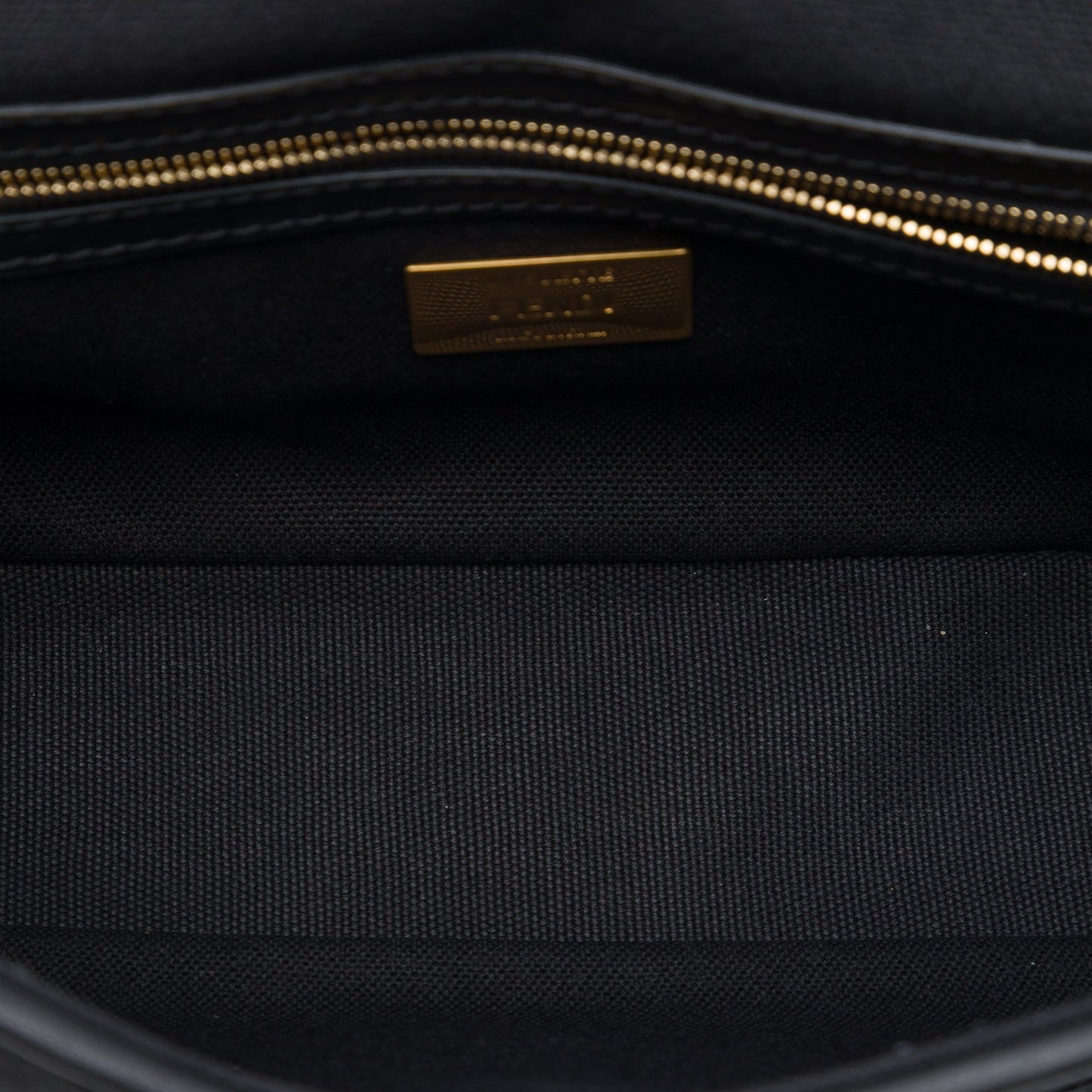 Fendi Zucca Embroidered Canvas Baguette Satchel