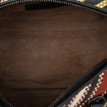 Bottega Veneta Nappa Diagonal Stripe Boston Bag