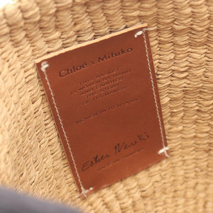 Chloe Small Mifuko Raffia Woody Basket Bucket Bag