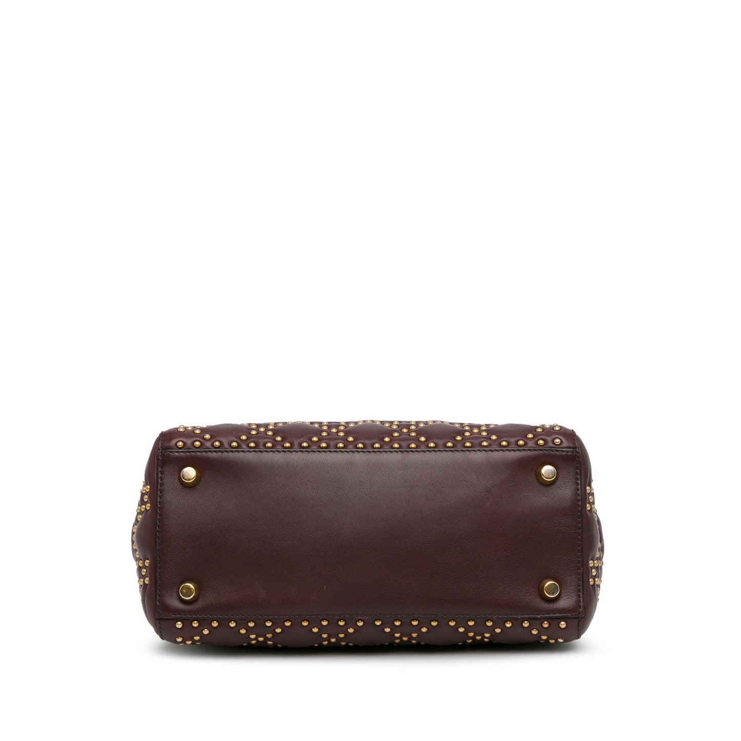 Dior Medium Lambskin Cannage Studded Supple Lady Dior