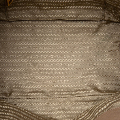 Prada Canvas Canapa Logo Bow Satchel