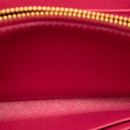 Prada Bicolor Saffiano Envelope Wallet On Strap