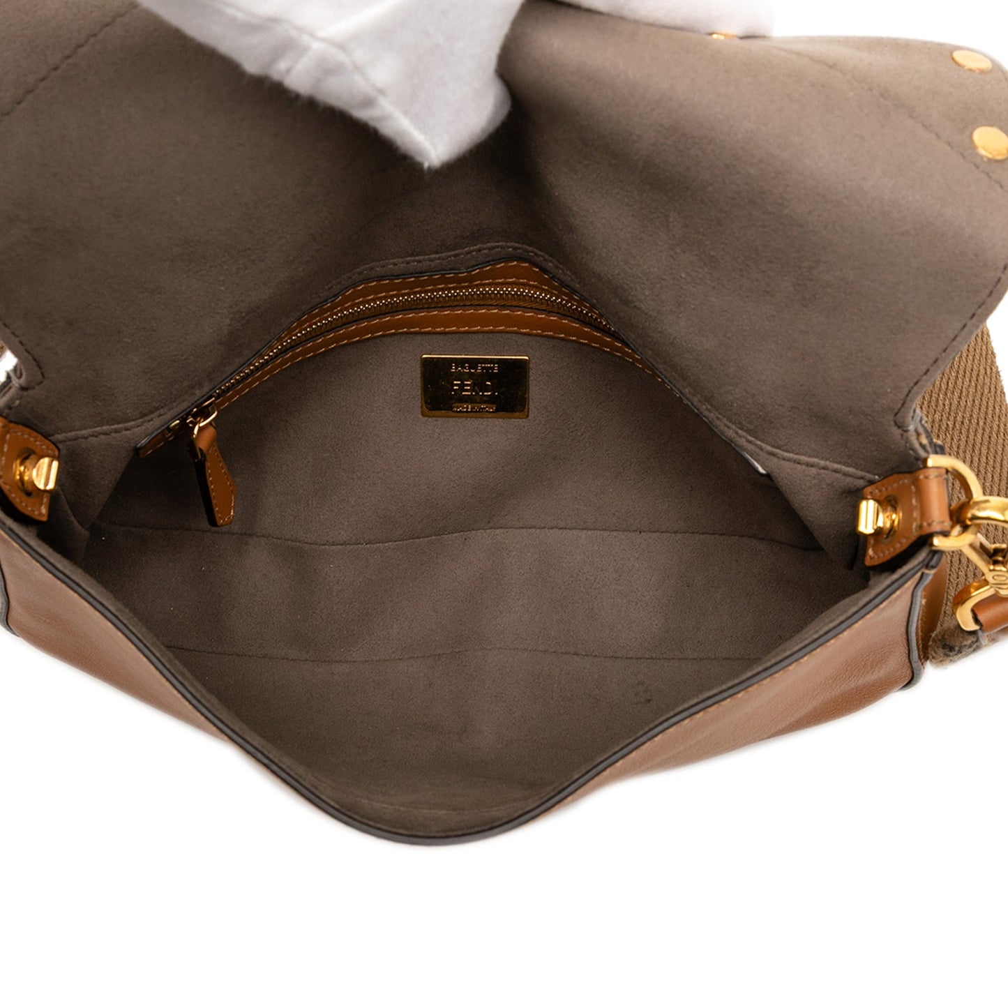 Fendi Vitello Grace FF 1974 Baguette Crossbody