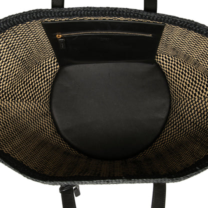 Saint Laurent Medium Raffia Panier Basket Shopper Tote