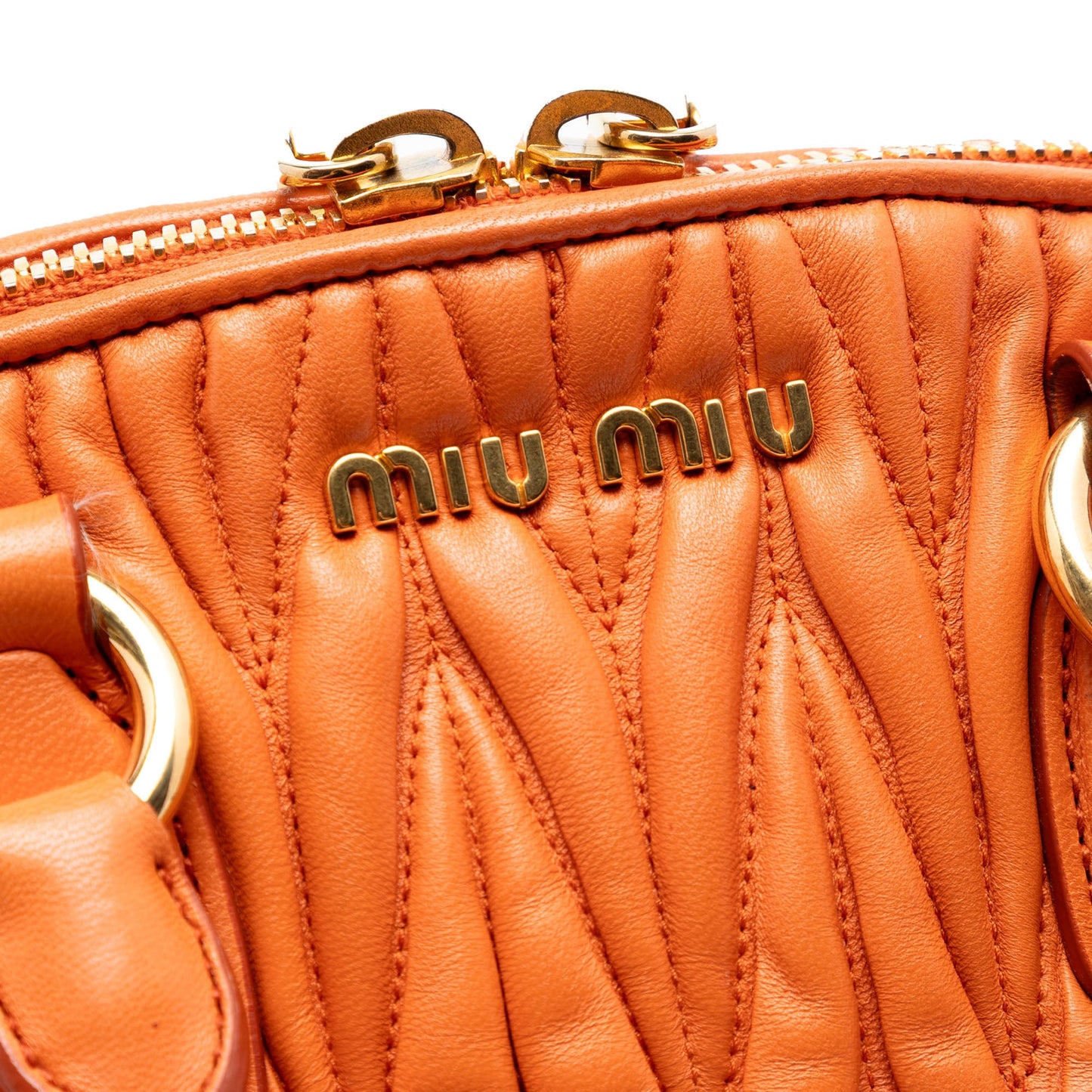 Miu Miu Matelasse Nappa Dome Satchel