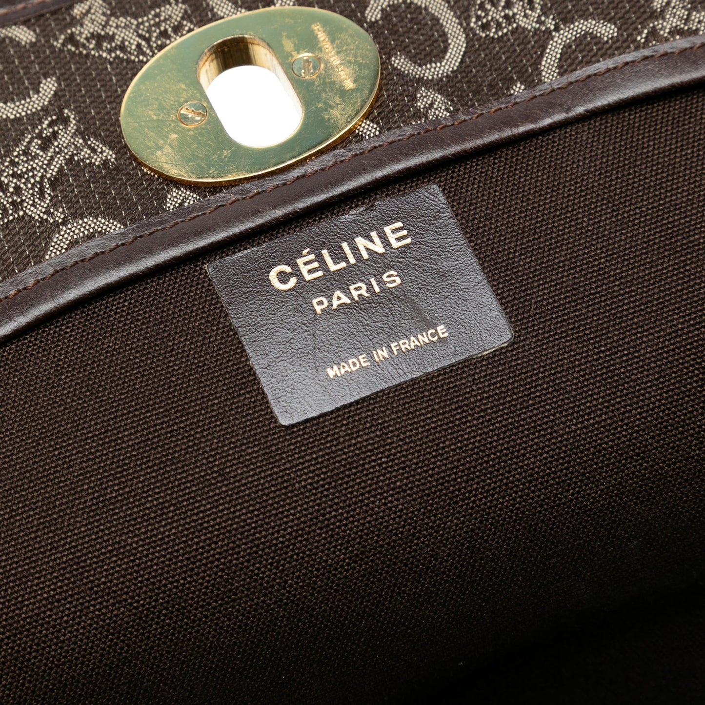 Celine C Carriage Canvas Shoulder Bag