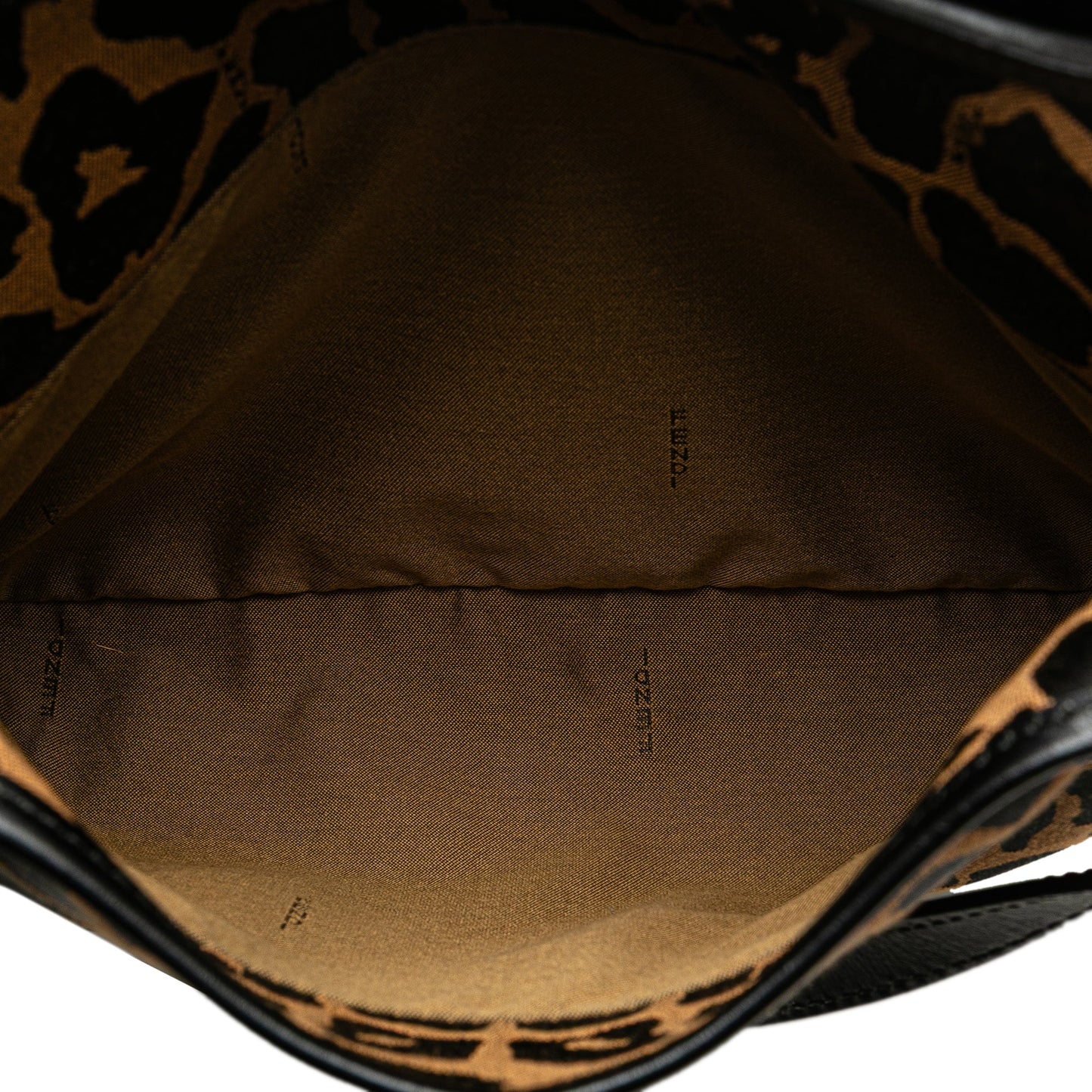Fendi Leopard Print Chef Canvas Handbag