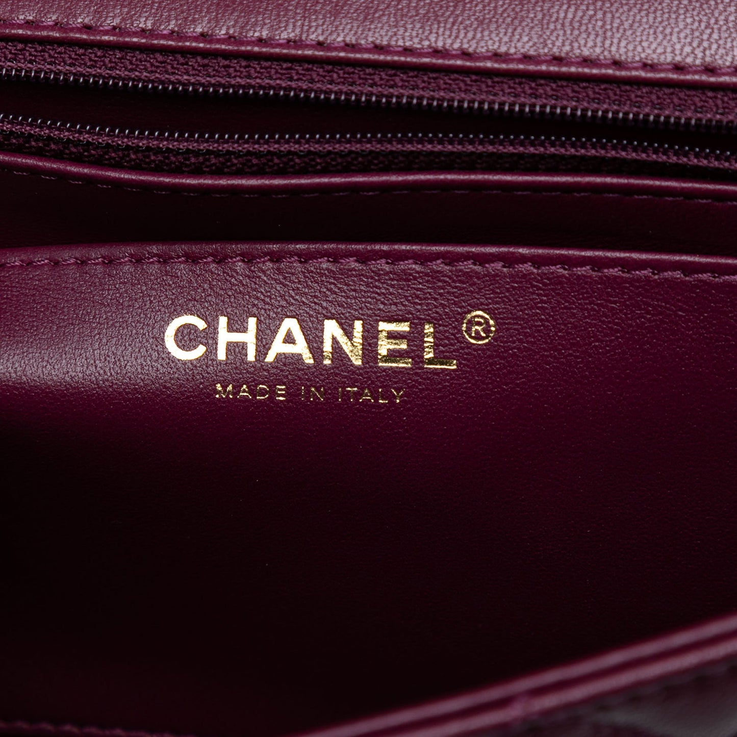 Mini Quilted Lambskin Straight Lined Chain Flap