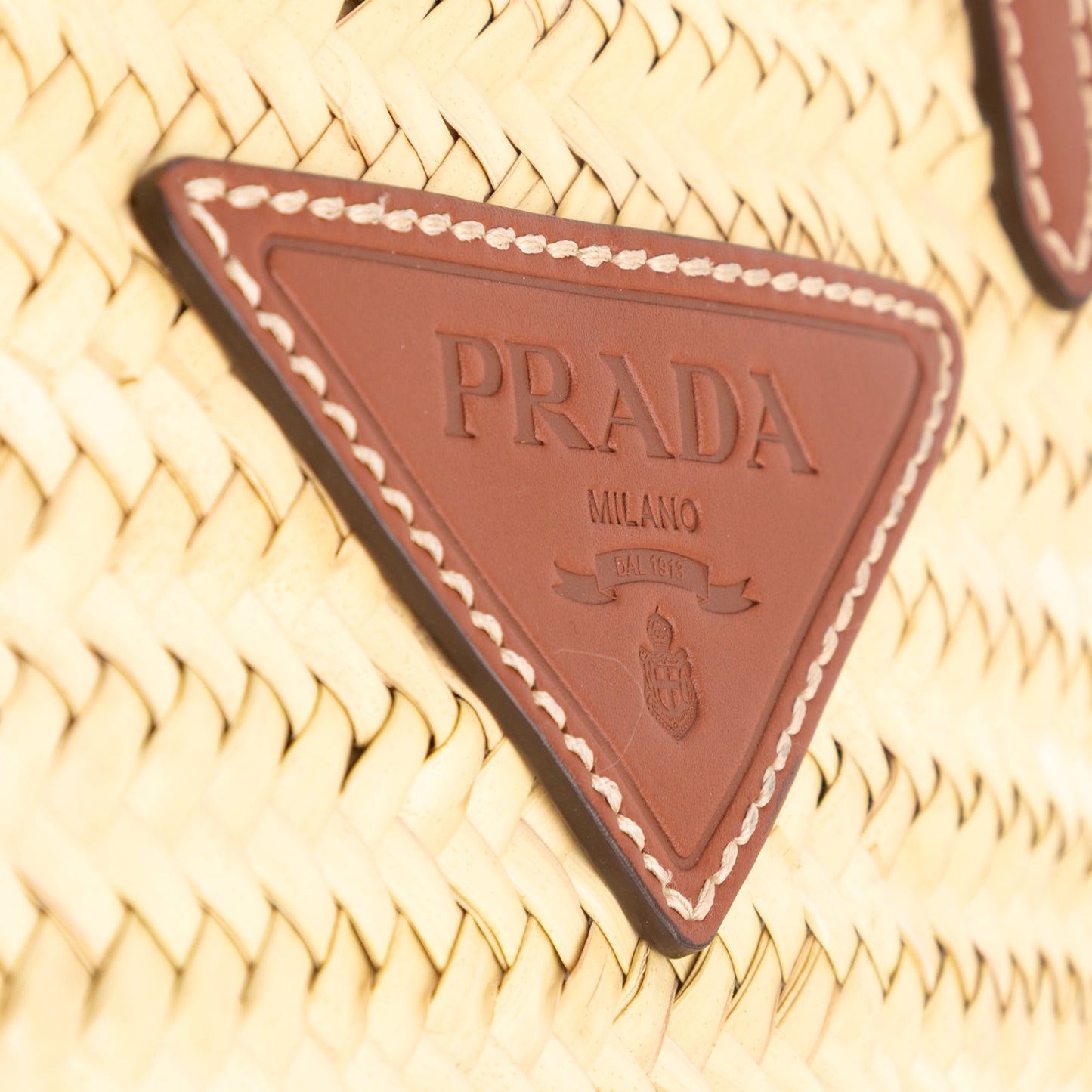 Prada Large Palmitto Vitello Basket Tote