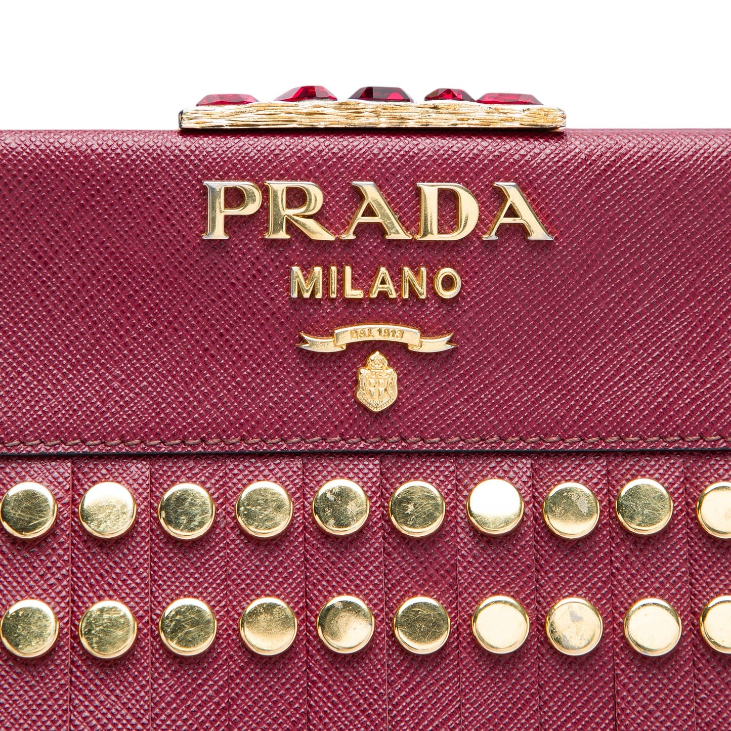 Prada Studded Saffiano Lux Idol Crossbody