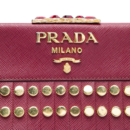 Prada Studded Saffiano Lux Idol Crossbody