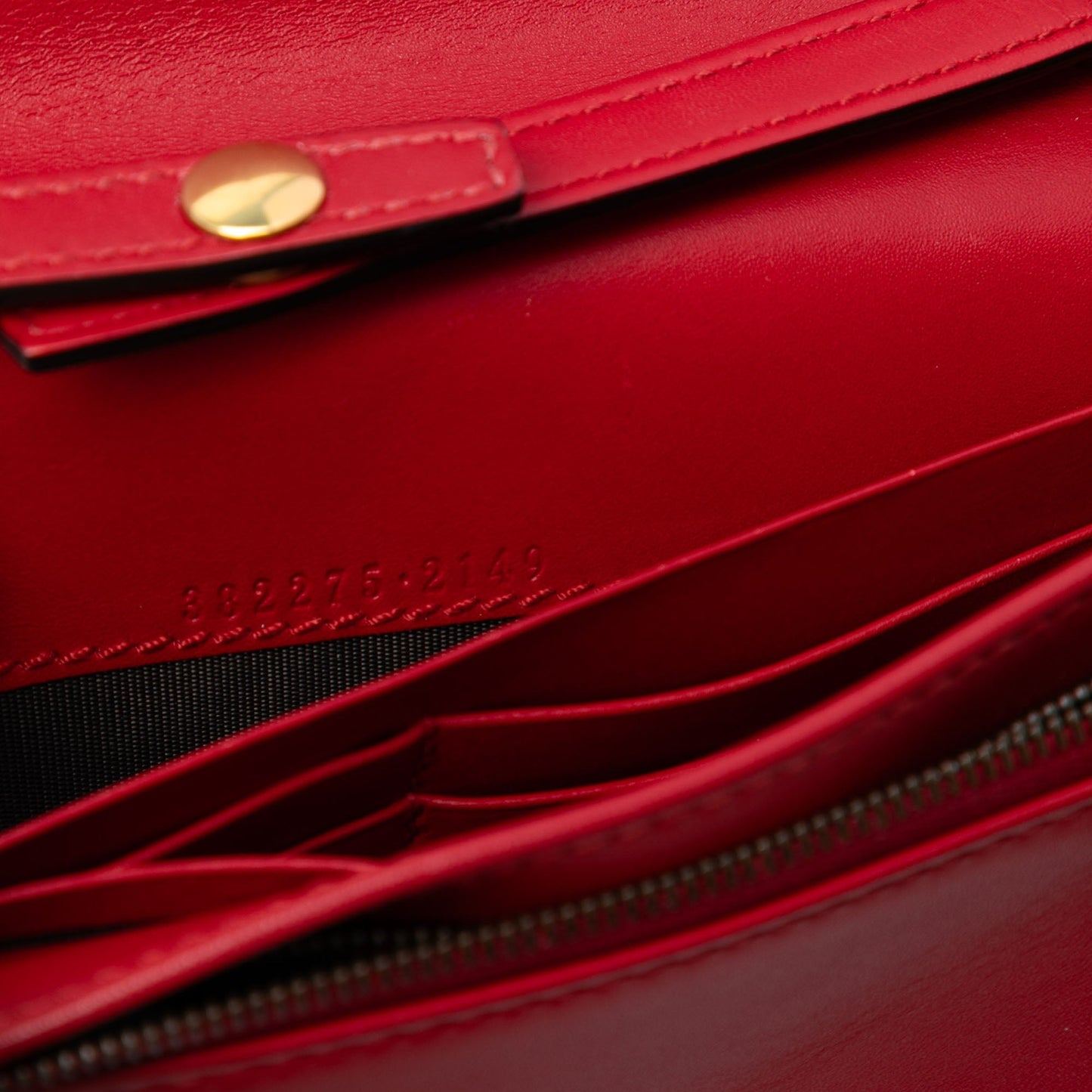 Gucci Leather Lady Web Wallet On Strap