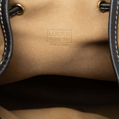 Loewe Suede Anagram Drawstring Bucket Bag