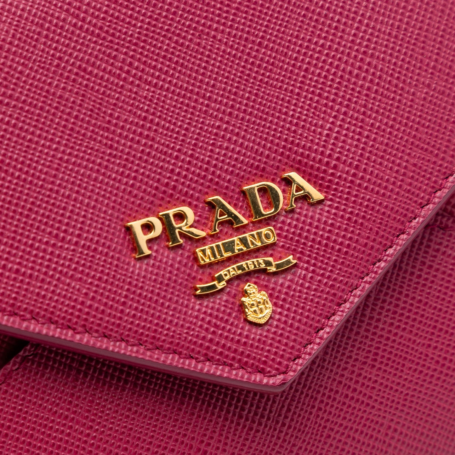 Prada Bicolor Saffiano Envelope Wallet On Strap
