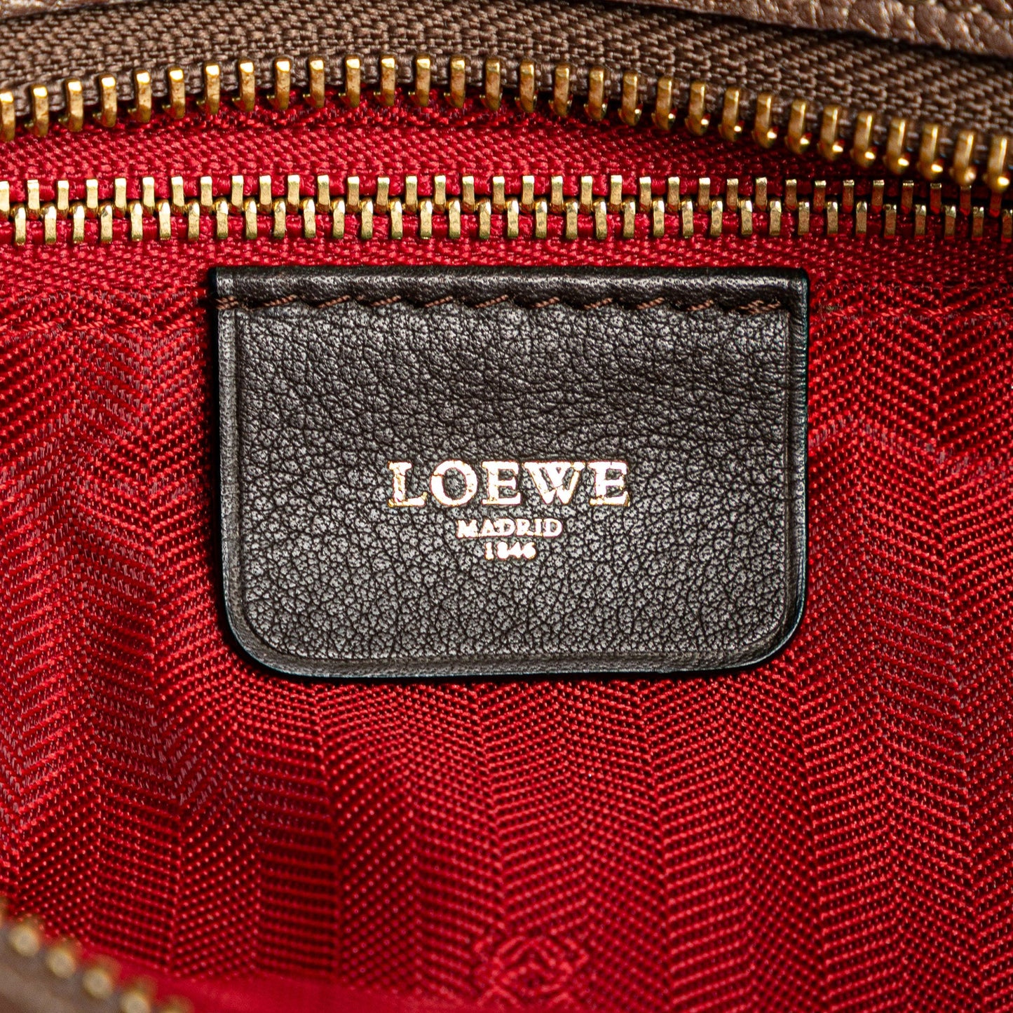 Loewe Anagram Leather Fusta Tote