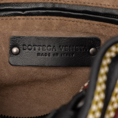 Bottega Veneta Nappa Diagonal Stripe Boston Bag
