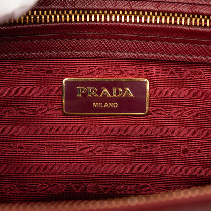 Prada Small Saffiano Lux Galleria Double Zip Satchel