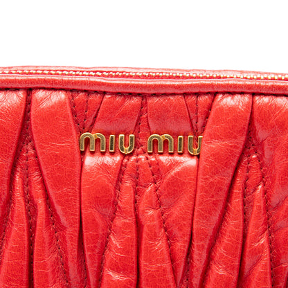 Miu Miu Matelasse Leather Shoulder Bag