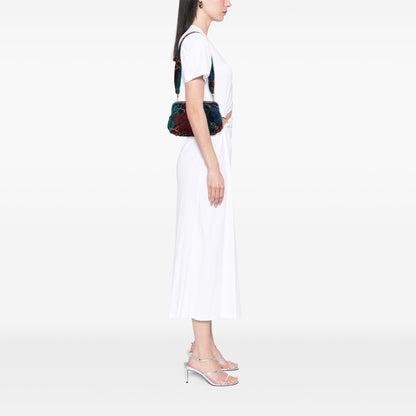 Bottega Veneta Printed Velvet Frame Shoulder Bag