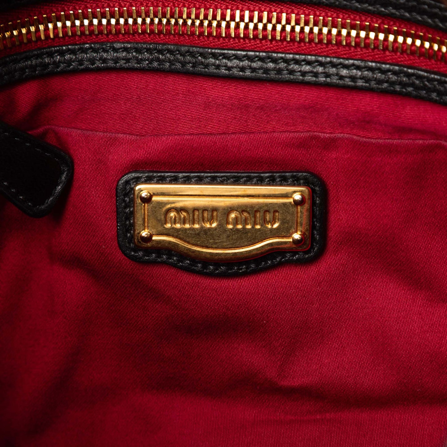Miu Miu Matelasse Nappa Coffer Satchel