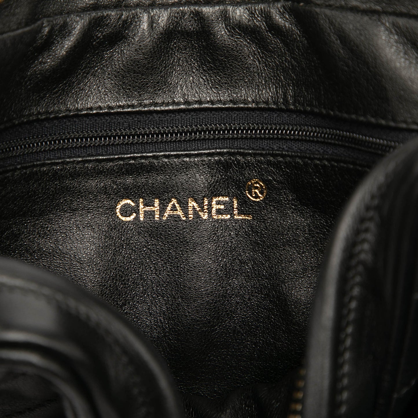 Chanel CC Chevron Quilted Lambskin Tassel Camera Case