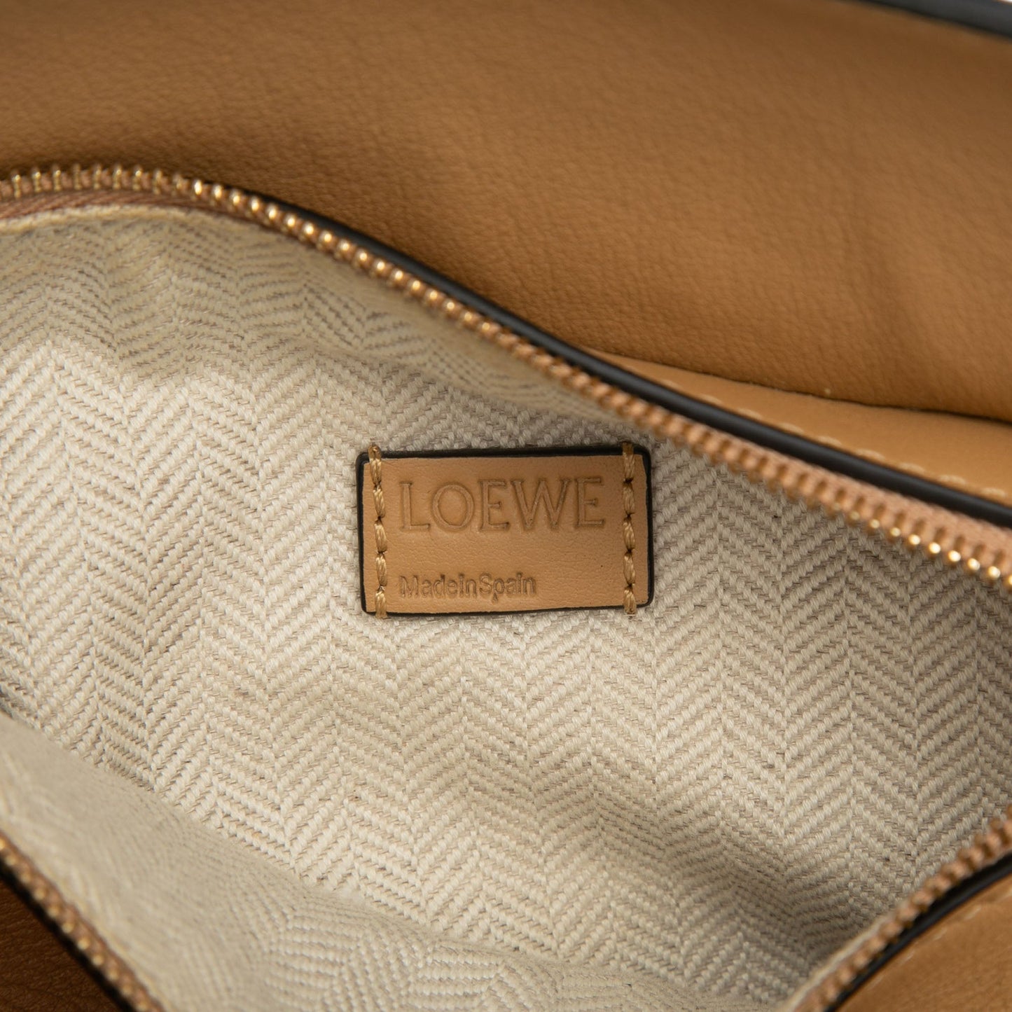 Loewe Mini Bicolor Calfskin Puzzle Satchel