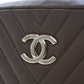 Chanel Small Chevron Calfskin Camera Case With Chain