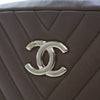 Chanel Small Chevron Calfskin Camera Case With Chain