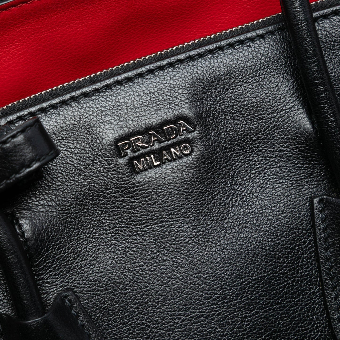 Prada Glace Calf Ponyhair Twin Pocket Satchel