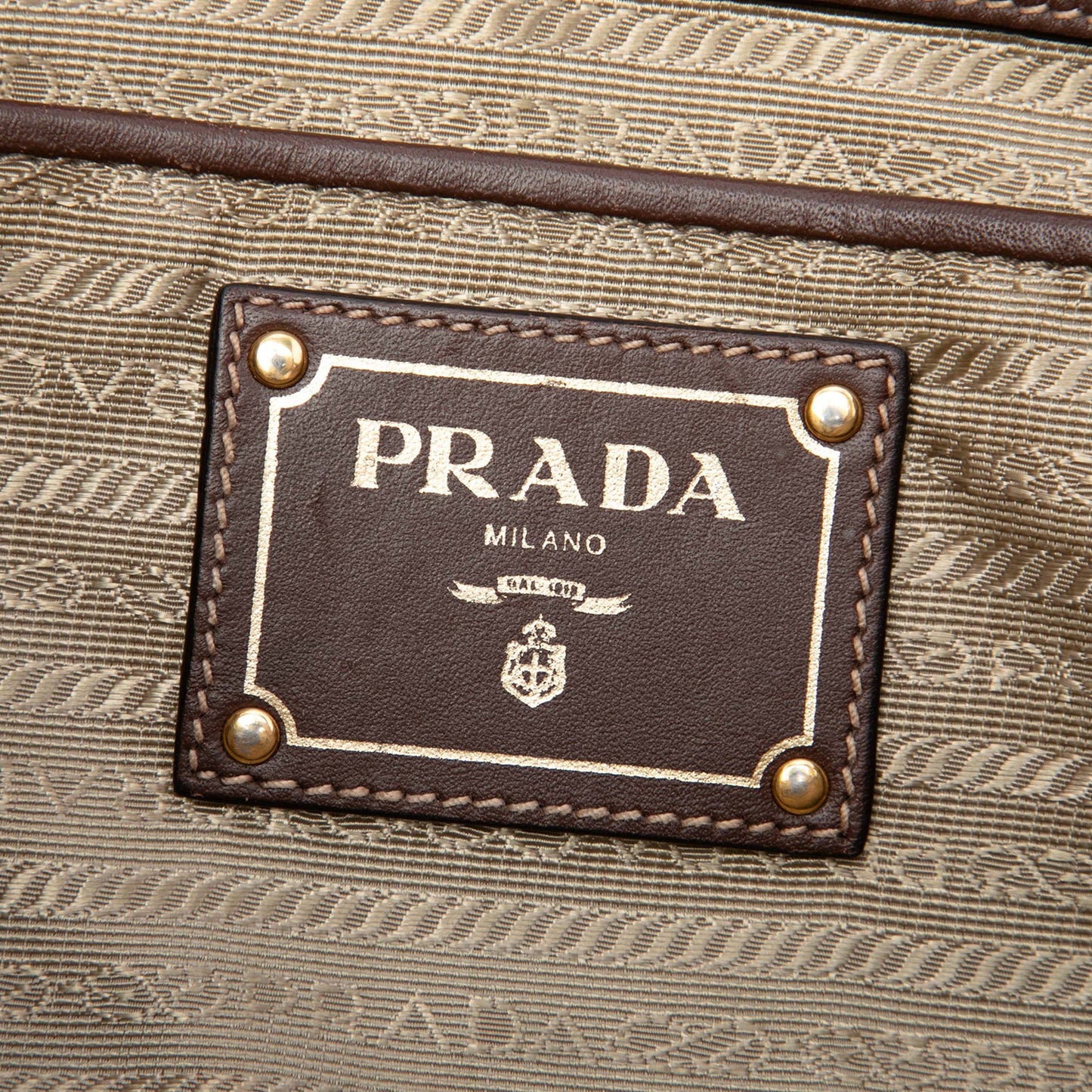 Prada Canvas Canapa Logo Bow Satchel
