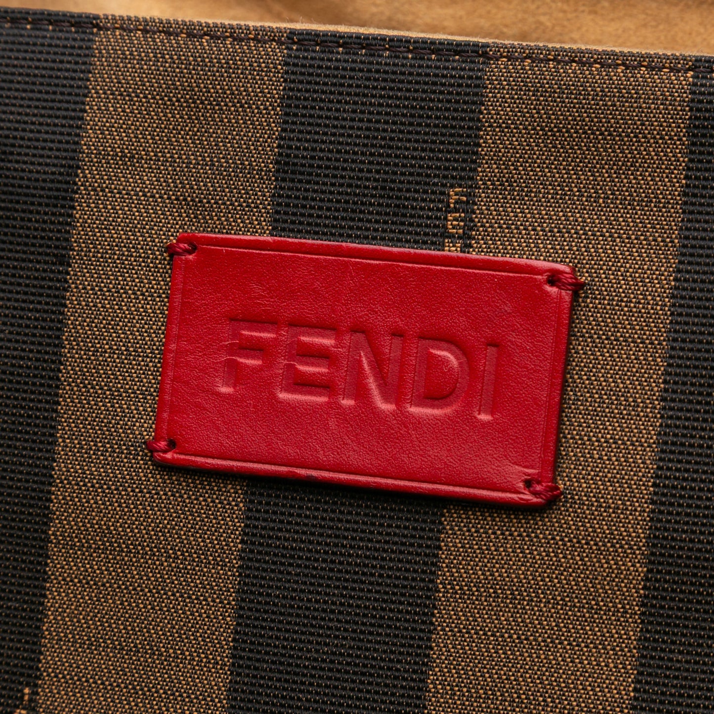 Fendi Medium Pequin Canvas Roll Tote