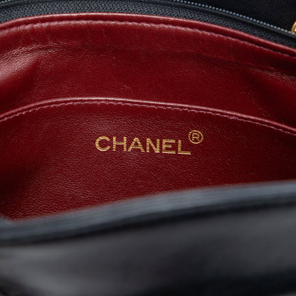 Chanel CC Quilted Lambskin Zip Handbag