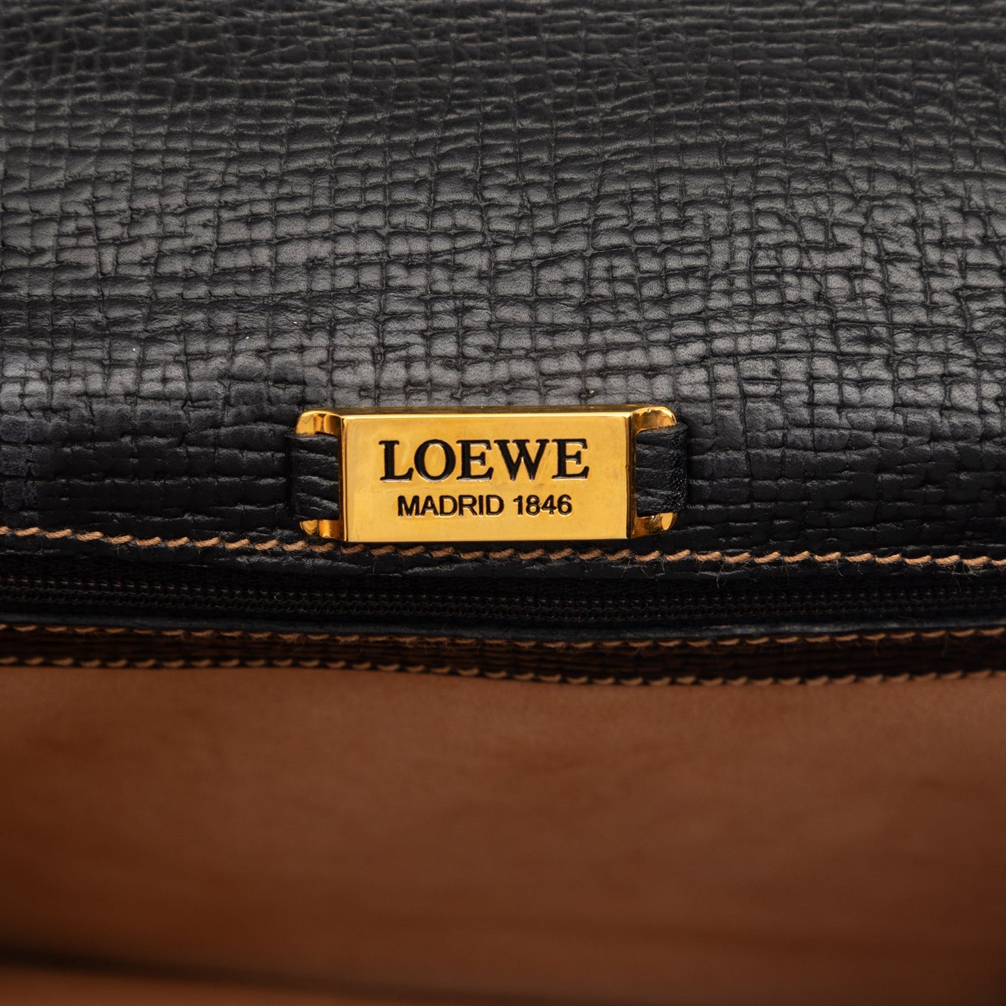 Loewe Textured Leather Barcelona Top Handle Bag