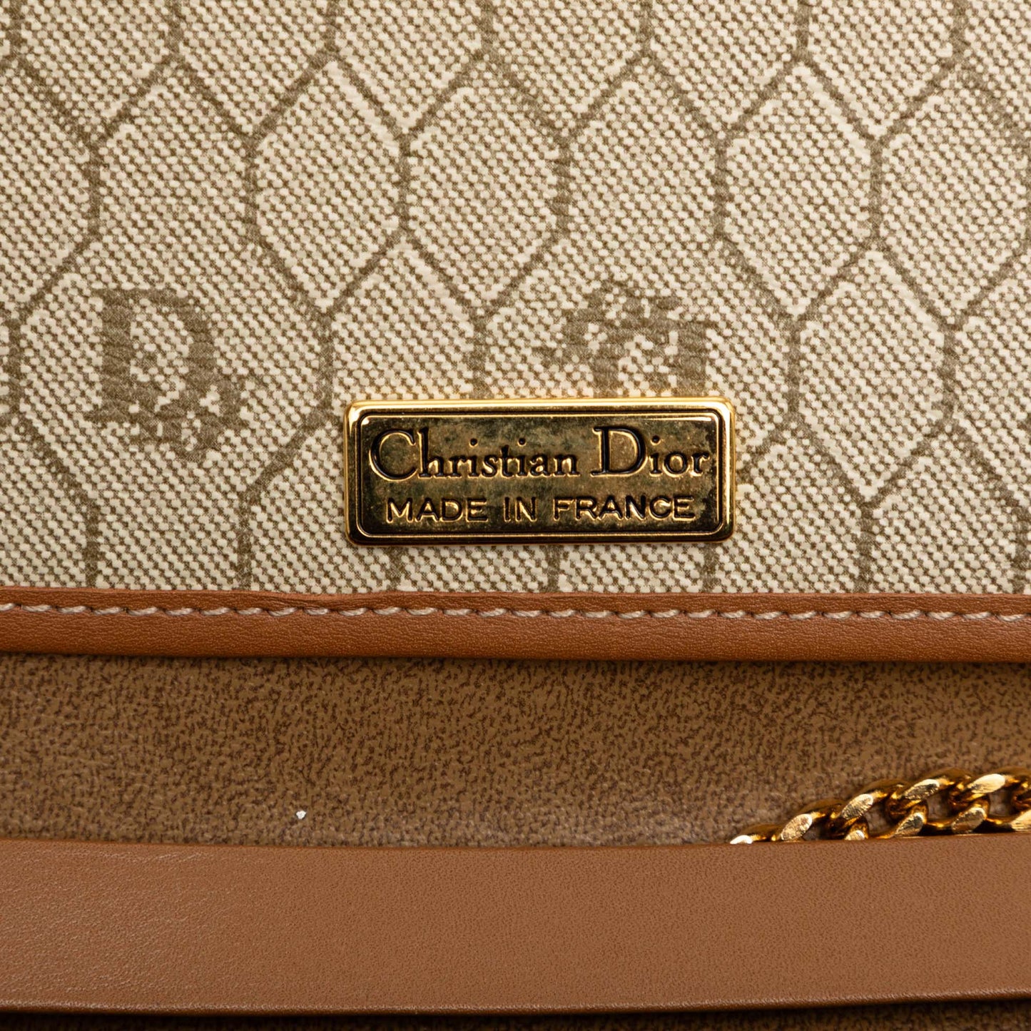 Dior Honeycomb Coated Canvas Chain Shoulder Bag