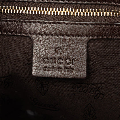 Gucci Medium Pebbled Calfskin Web Heritage Shoulder Bag