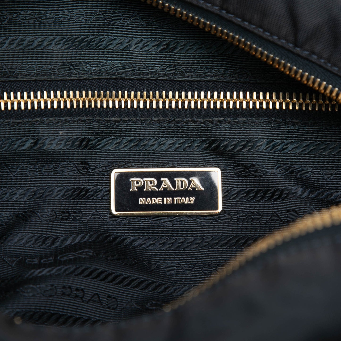 Prada Saffiano Trimmed Tessuto Satchel