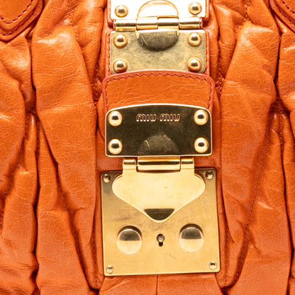 Miu Miu Matelasse Lambskin Coffer Satchel