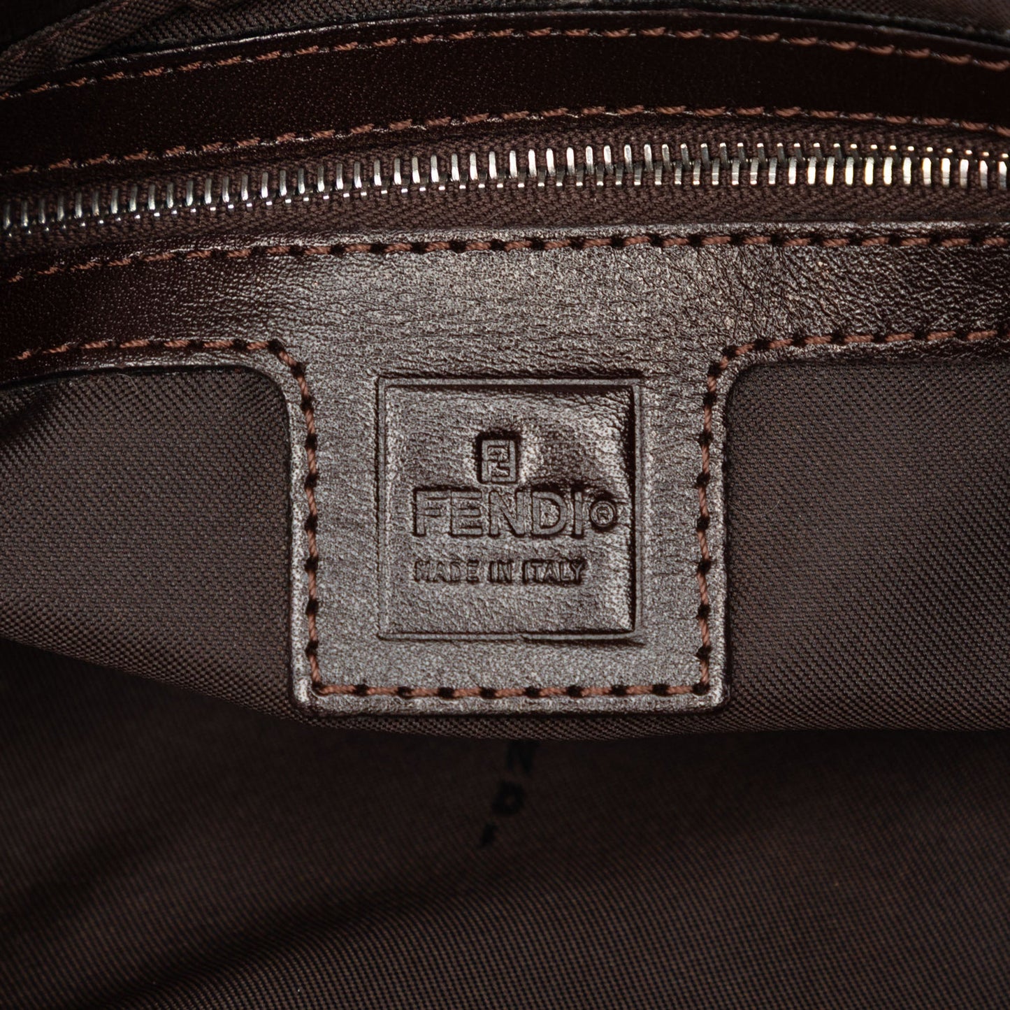 Fendi Zucca Canvas Shoulder Bag