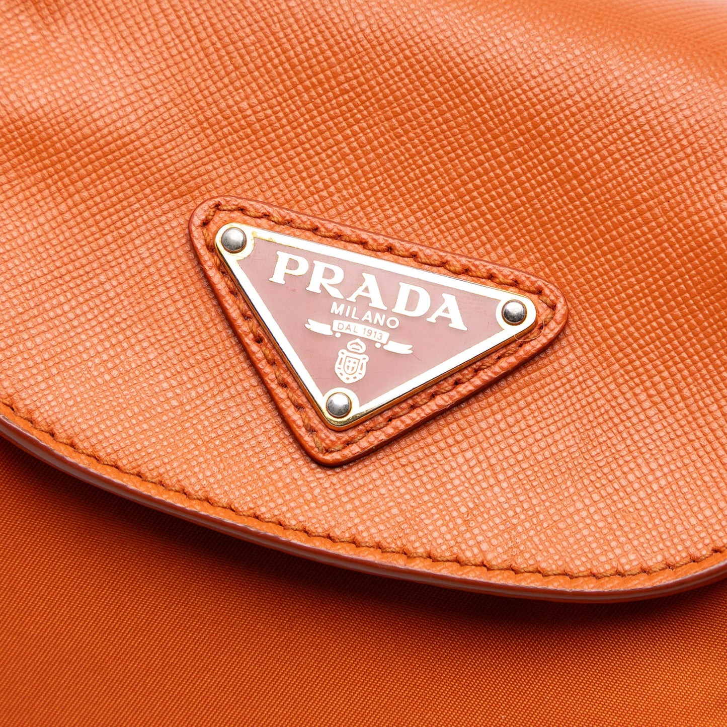 Prada Saffiano Trimmed Tessuto Satchel