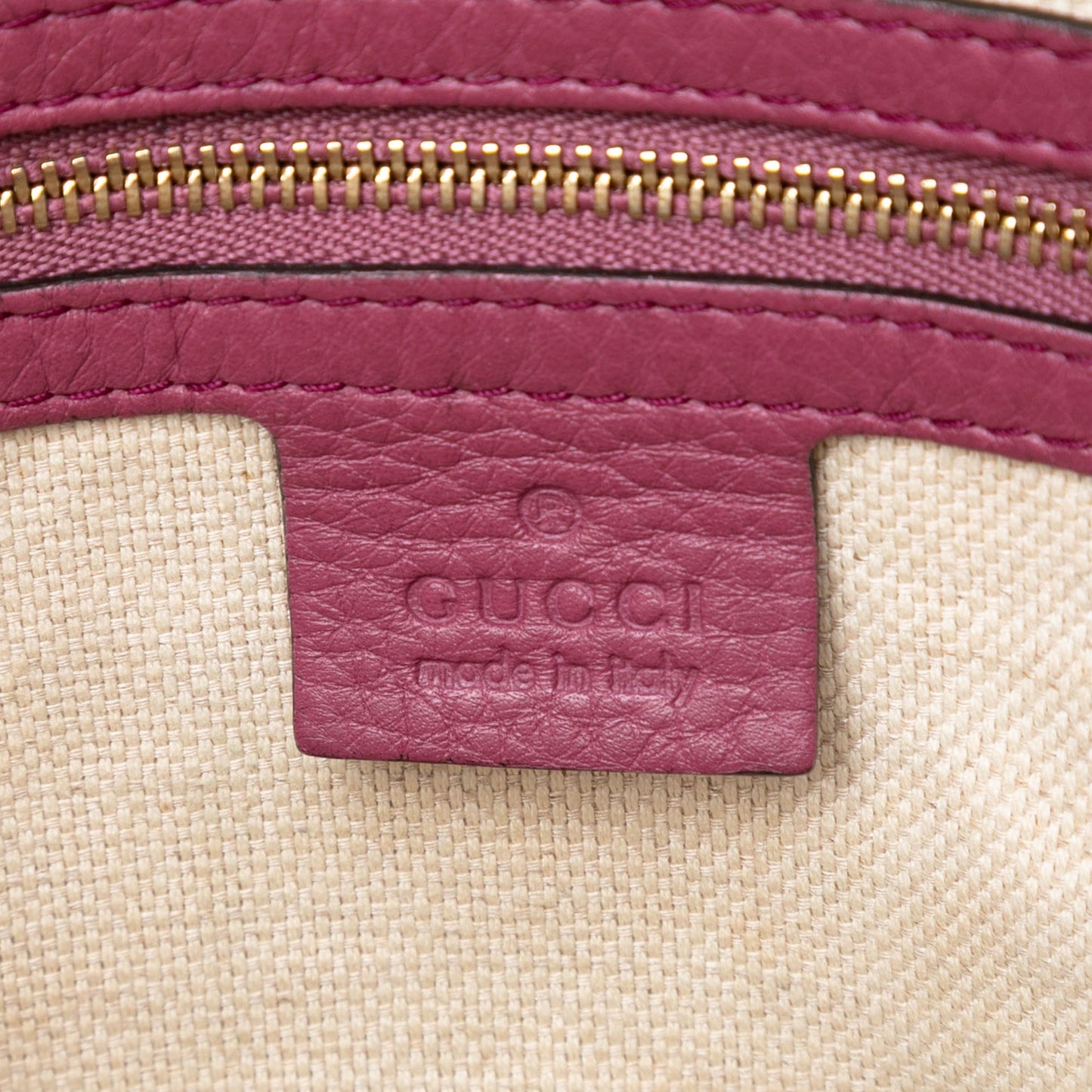 Gucci Small Pebbled Leather Soho Cellarius Satchel