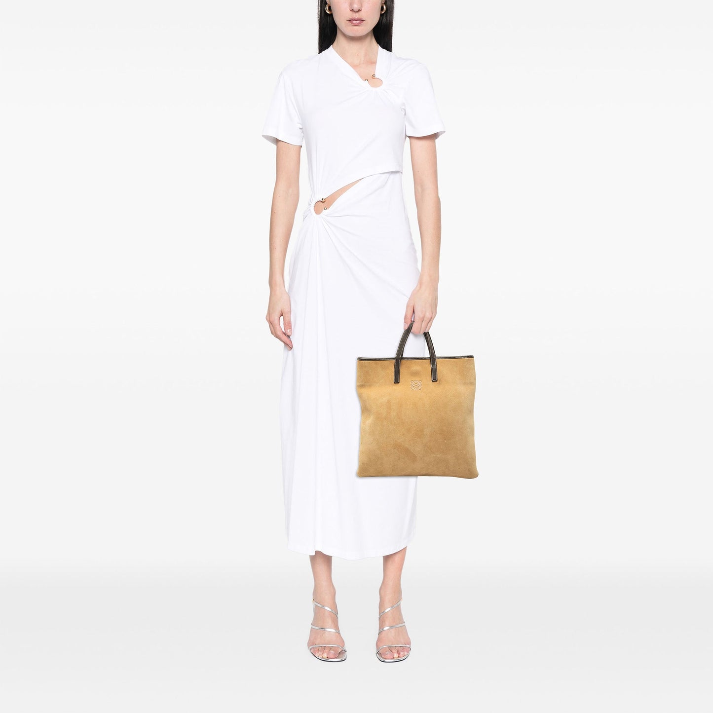 Loewe Suede Anagram Tote