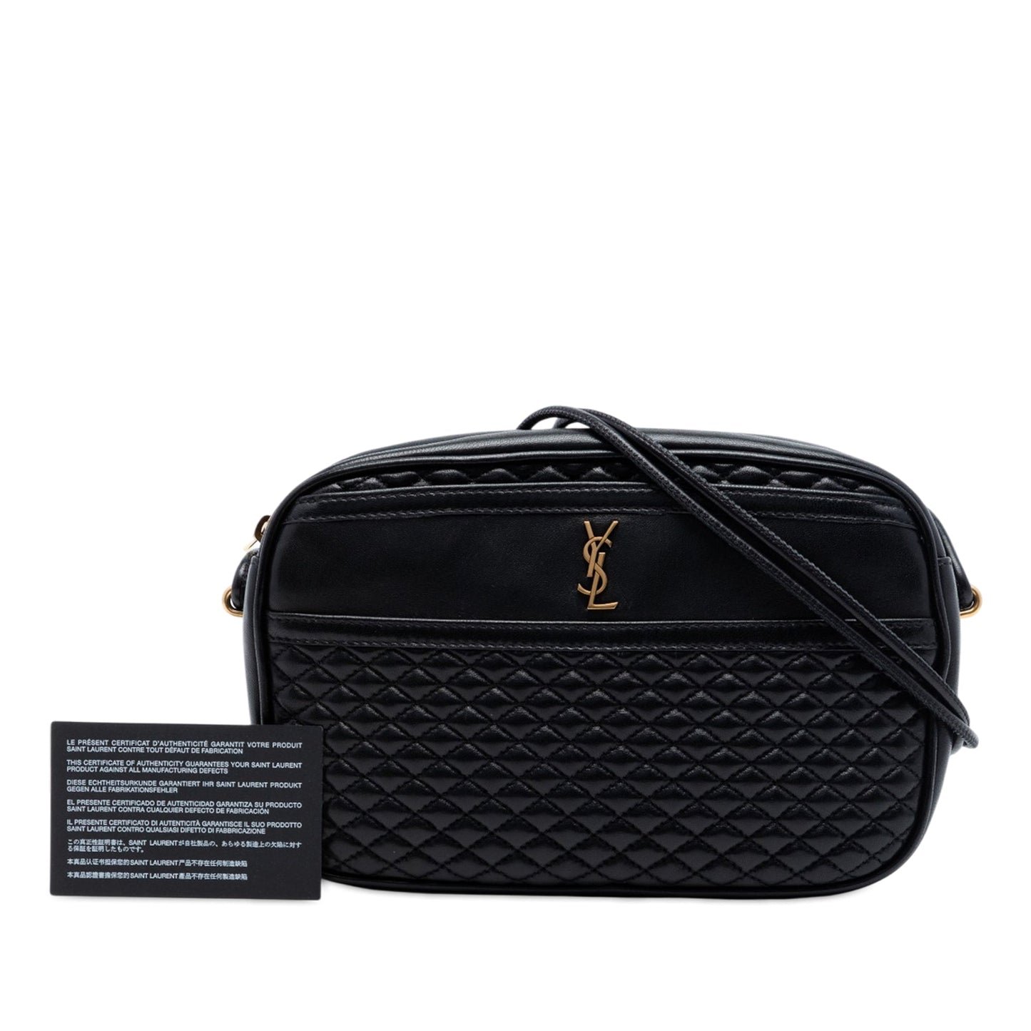 Saint Laurent Quilted Lambskin Victoire Camera Bag