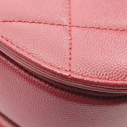 Chanel CC Quilted Caviar Round Moon Messenger Flap